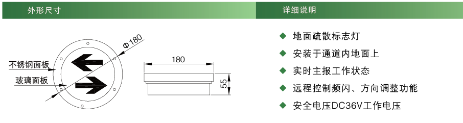 集中电源集中控制型疏散指示灯外形尺寸